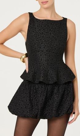 ASTR the Label Alea Sleeveless Peplum Top in Black at Nordstrom, Size X-Small
