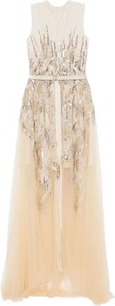 Saiid Kobeisy Abito con ricamo - Toni neutri