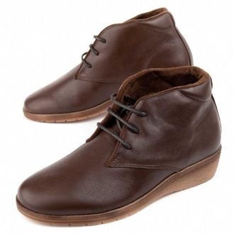 Purapiel Wedge Enkelboot Akila2 Bruin
