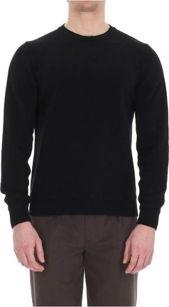 Herno Wollen trui met ronde hals - Heren - Ronde hals truien - Zwart - 2XL - Wol - Truien & Vesten