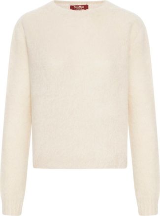 Max Mara Crew Neck Sweater In Mohair Blend Yarn