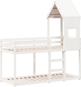 vidaXL Vidaxl - Bunk Bed without Mattress White 90x190 cm Single Solid Wood Pine