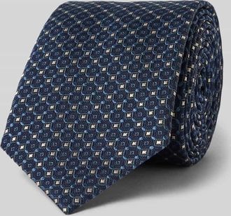 Willen Krawattenfabrik Krawatte aus Seide im Allover-Look (8 cm) in Blau, Gr&ouml;&szlig;e 1