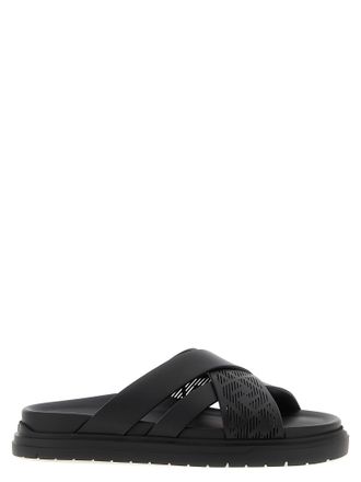 Fendi Crossed Band Slides