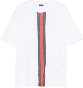 Gucci Katoenen jersey T-shirt met print - Heren - T-shirts - Wit - M - Katoen - Tops