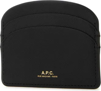 A.P.C. Womens Rue Madame Card Case Black Calf Cases