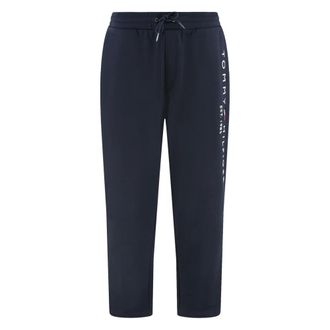 Tommy Hilfiger Broeken, Heren, Blauw, 2Xl, Katoen, Logo Terry Joggingbroek met Boorden