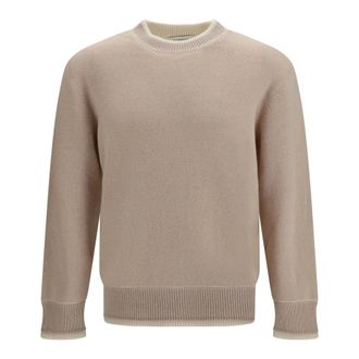 Laneus Jersey de cuello redondo de lana y cachemira - Knitwear - Hombre - Beige - XL