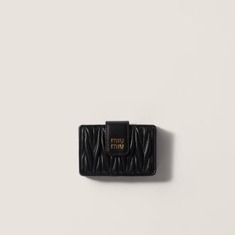 Miu Miu Matelass&eacute; nappa leather card holder