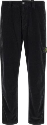 Stone Island Black Regular Chino Trousers