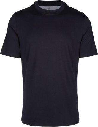 Brunello Cucinelli Navy Blue Classic T-shirt