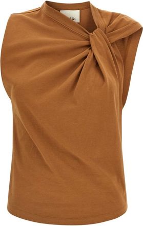 Isabel Marant Tops, Dames, Bruin, XS, Katoen, Nayda Katoenen Top