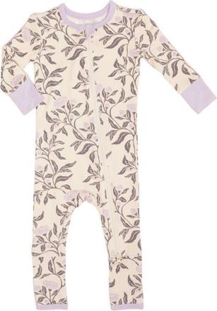 Everly Grey Convertible Romper Fitted Long Sleeve Pajama in Poppy at Nordstrom, Size 18-24M