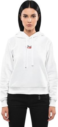 Diesel White Logo Hood Sweatshirt