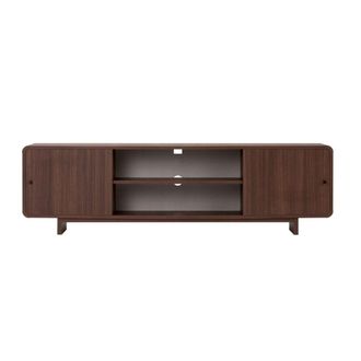Calicosy Mueble de tv de 2 puertas, 2 nichos l180 cm - nogal
