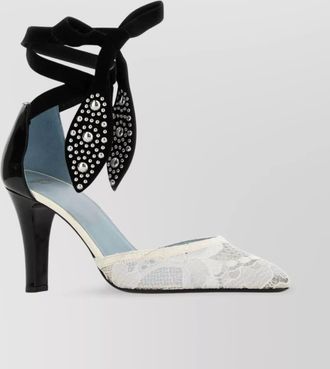 Valentino Garavani lace two tone pumps