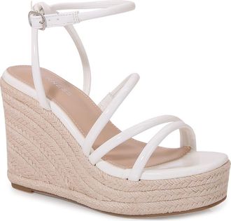 Berness Rivka Platform Espadrille Wedge Sandal in White at Nordstrom Rack, Size 10