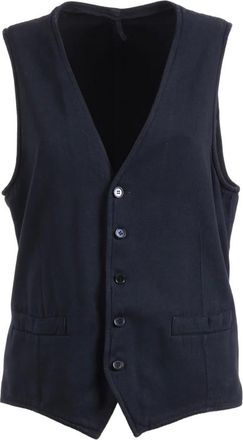 L.B.M. 1911 Vests, male, Blue, Size: XL Button-up Gilet