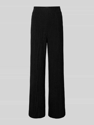 Ichi Flared Stoffhose mit Effektgarn Modell NAREEN in Black, Gr&ouml;&szlig;e L