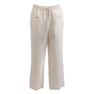 Off-white Mens Off White Staff Linen Pants in Beige - Size X-Large
