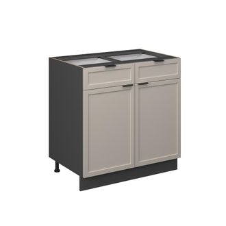 Vicco Mueble Bajo De Cocina Fame-line, Grisbeige, 80 Cm Sin Encimera, Vicco