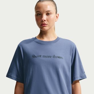 Nike Womens Caitlin Clark Basketball T-Shirt in Blue | JA4020-491