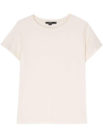 Seventy round-neck panelled T-shirt - White