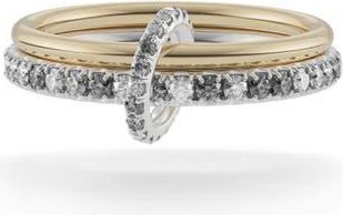 Spinelli Kilcollin Astrid Gris Diamond Linked Stack Ring in Silver at Nordstrom, Size 7