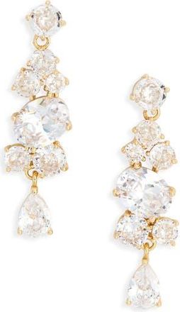 Nordstrom Rack Mixed Cubic Zirconia Drop Earrings in Clear- Gold at Nordstrom Rack