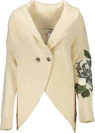 Blugirl Lange Mouw Open Vest - Dames - Vesten - Beige - XL - Wol - Truien & Vesten