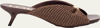 Loewe x Paulas Ibiza 45mm Pebble Woven Slide Sandals