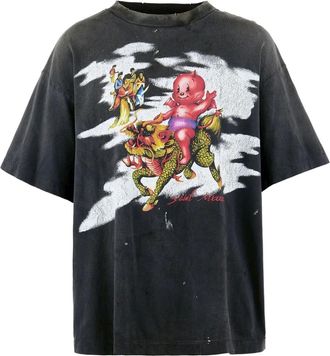 Saint Mxxxxxx T-shirt con stampa grafica - Nero