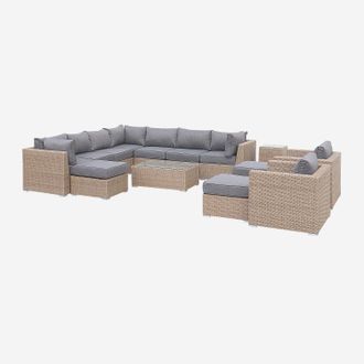 Sweeek Conjunto De Jard&iacute;n De Resina Tejida, 12 A 14 Plazas