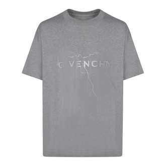 Givenchy T-Shirts, male, Gray, Size: L Reflective Logo T-Shirt