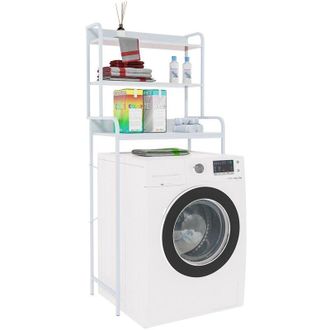 Clp Mueble Para Lavadora Darby Con Estantes Blanco