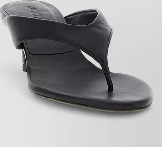 Rotate leather kitten heel open toe mules