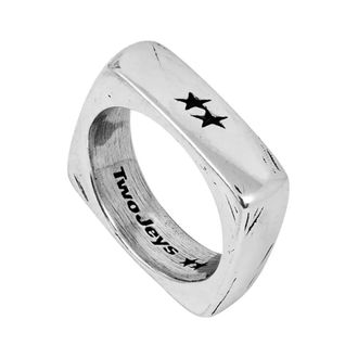 TwoJeys Rings, unisex, Gray, Size: 55 MM Single Geometry Ring