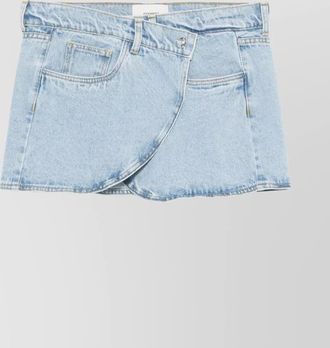 Coperni denim asymmetric mini skirt