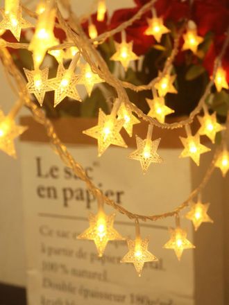 OEM Guirnalda De Luces, 10 M, 80 Luces Led Tipo Bistr&oacute;, Decorativas Para Dormitorio, Patio, Boda, Fiesta, Cumplea&ntilde;os (estrella), Regalos De Navidad