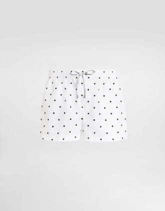 Dolce & Gabbana Polka Dot-print Short Swim Boxers - Man Beachwear Multicolor 4