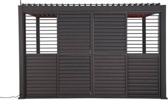 Hesperide Hesperide - Persiana Corredera Para P&eacute;rgola Bioclim&aacute;tica Evora - 1 3 Lados - 2,7 X 2,3m Grafito - Hesp&eacute;ride