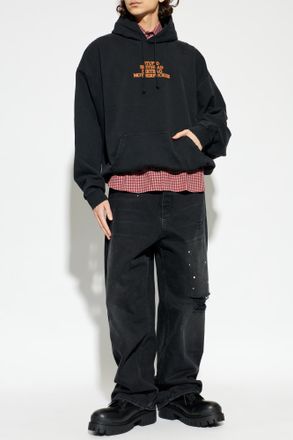 VETEMENTS Sweatshirt With Print, Mens, Black