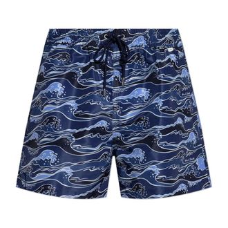 Paul Smith Beachwear, male, Blue, Size: XL Printed Swim Shorts