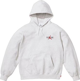 SUPREME x Air Jordan Hooded Sweatshirt Ash Grey FW24SW1-ASH-GREY