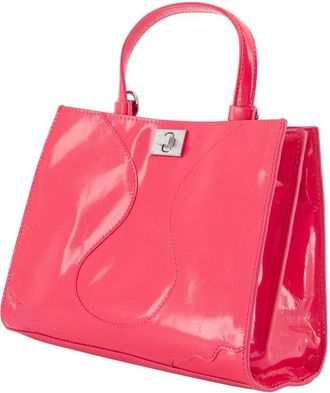 Zadig&Voltaire Womens Quilted Patent Leather Top Handle Bag Pink Cowhide