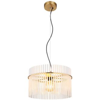 Globo Lighting Gorley L&aacute;mpara De Techo Colgante En Colores Dorados Con Pantalla De Cristal Opalino Mate, 1 Bombilla E27