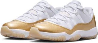 Nike Jordan Air Jordan 11 Retro Low Basketball Sneaker in White/Gold at Nordstrom, Size 10.5