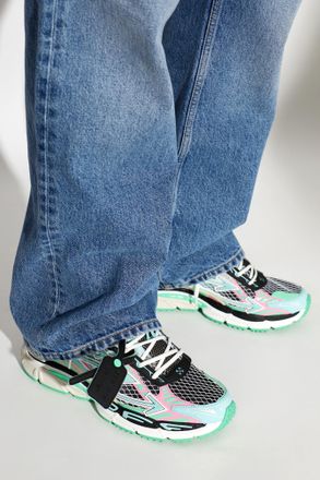 Off-white Be Right Back Net Sports Shoes, Mens, Blue