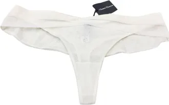 Chantal Thomass Ivory Tulle Fluted Thong Size S