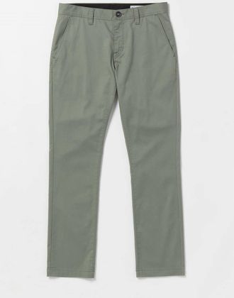 Volcom Mens Frickin Slim Stretch Pants In Agave